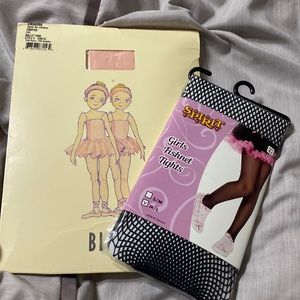 Bloch pink tights and or fish net new lot